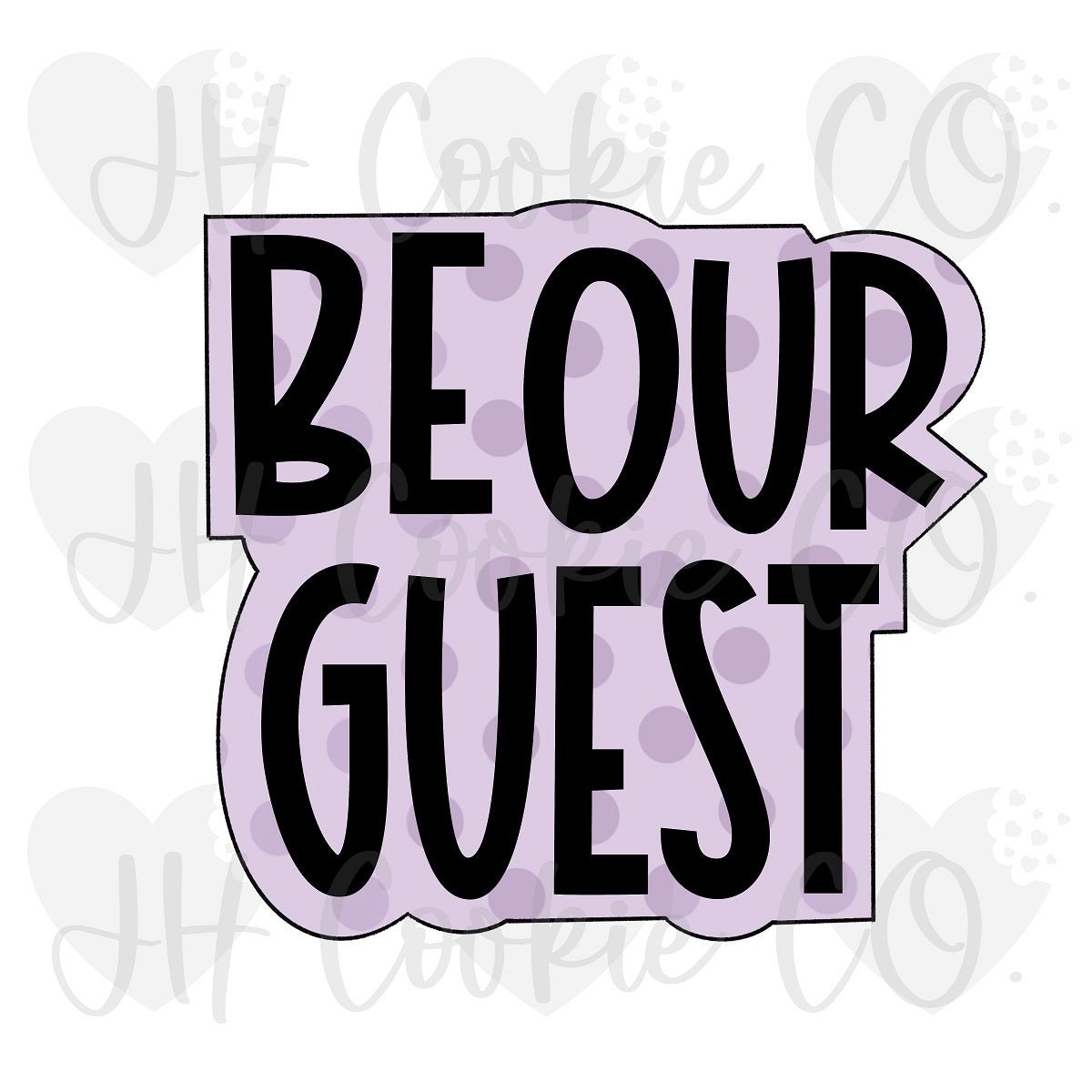 Beauty and Beast Be Our Guest Plaque 2023 - Cookie Cutter