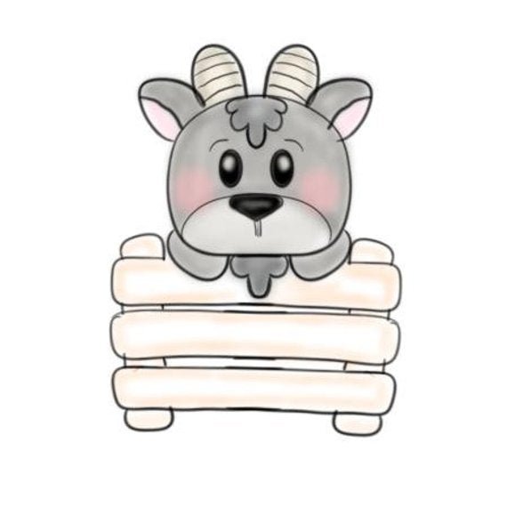 goat fence plaque cookie cutter