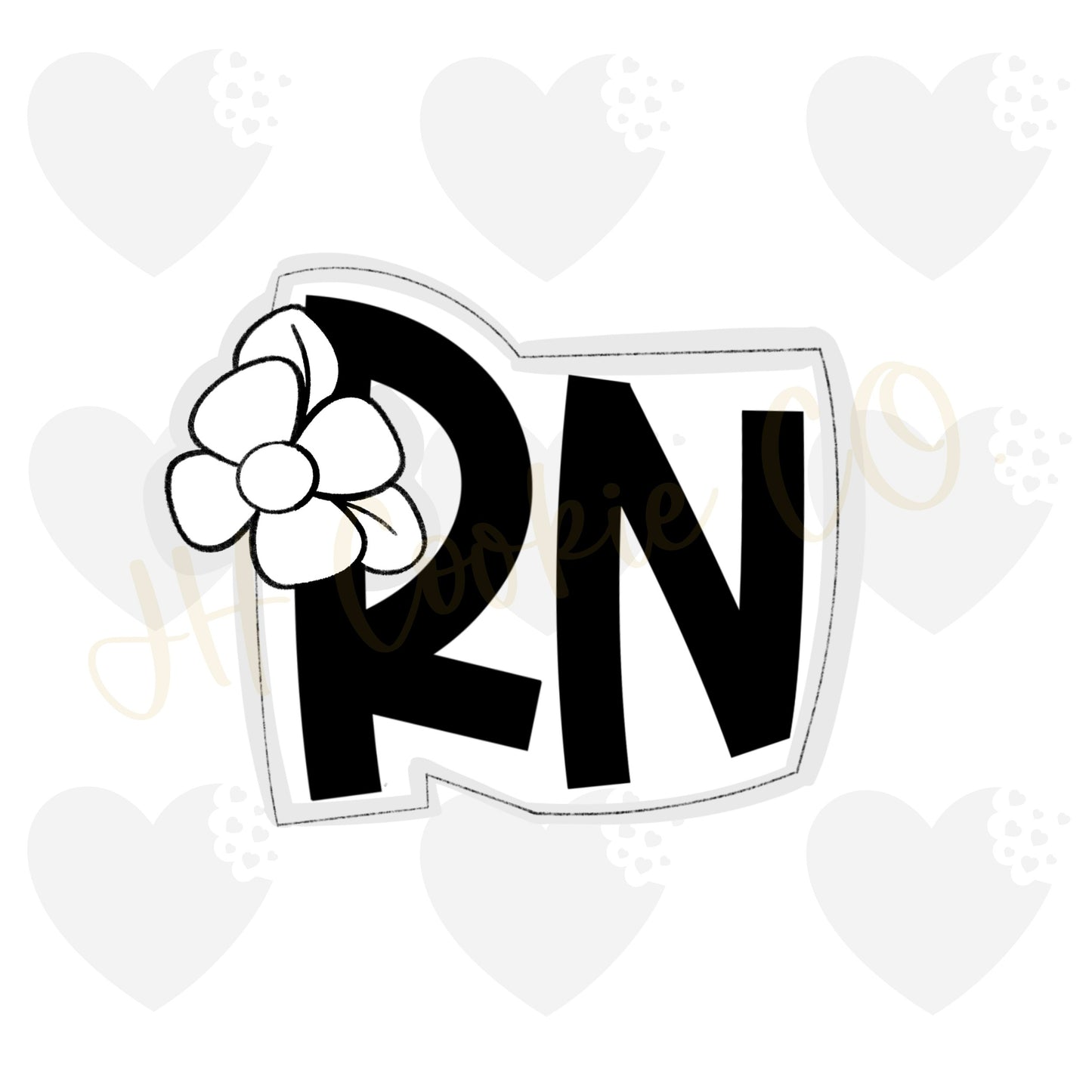 Floral RN Plaque (2022) - Cookie Cutter