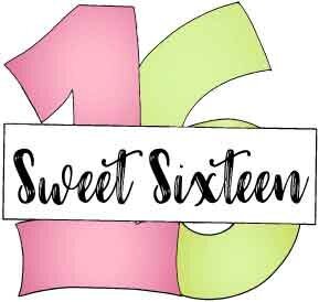 Number Sixteen Banner cookie cutter