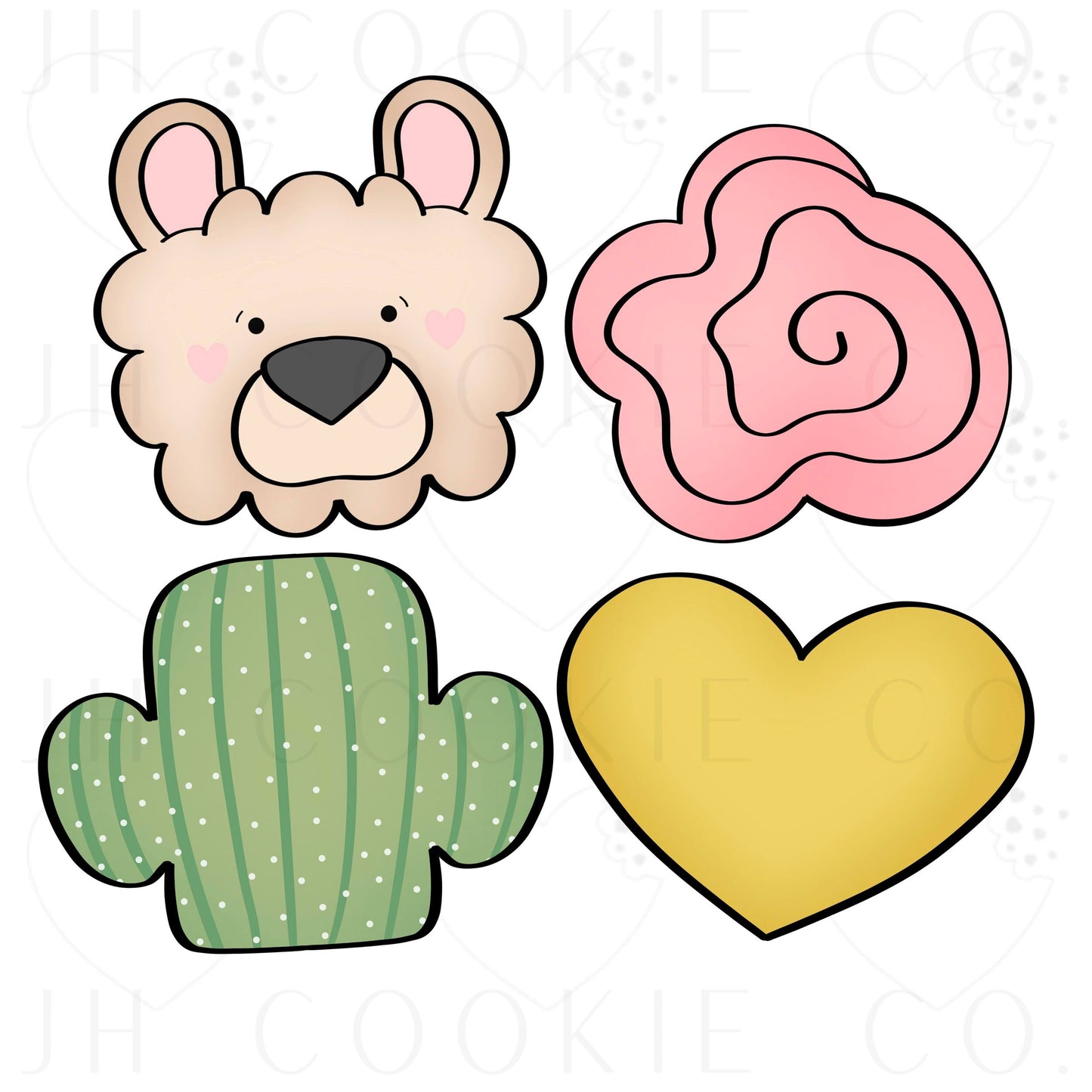 Bohemian Llama Minis - Cookie Cutters