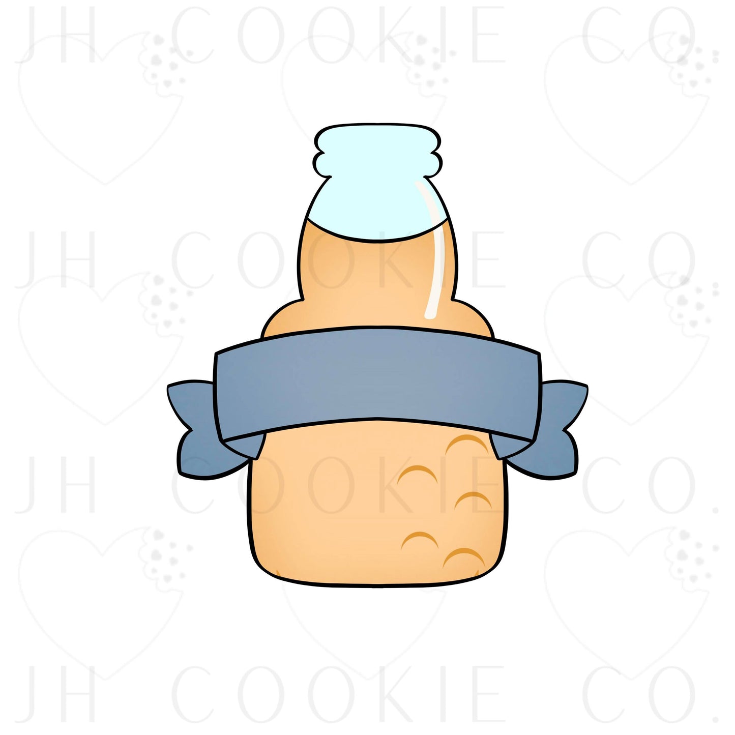 Beer Bottle W/Banner - Cookie Cutter