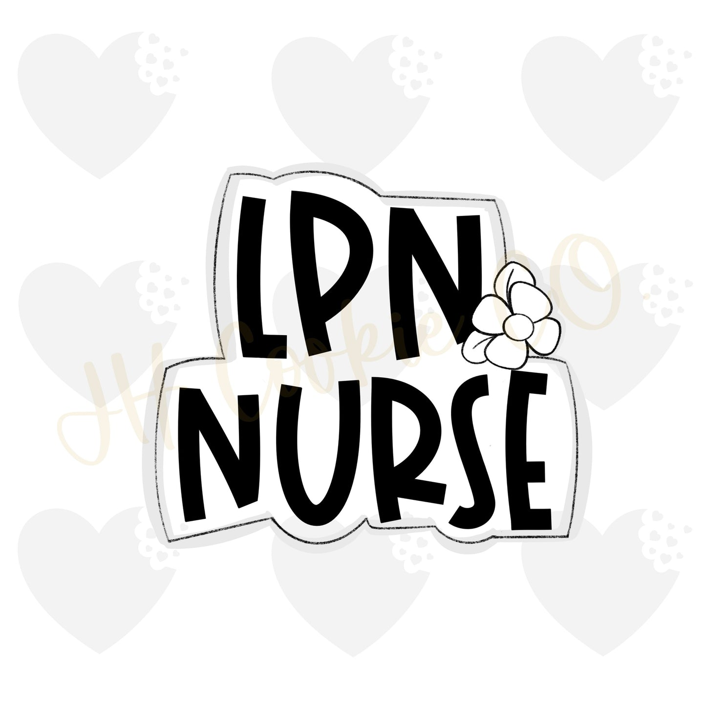 Floral LPN Plaque (2022) - Cookie Cutter