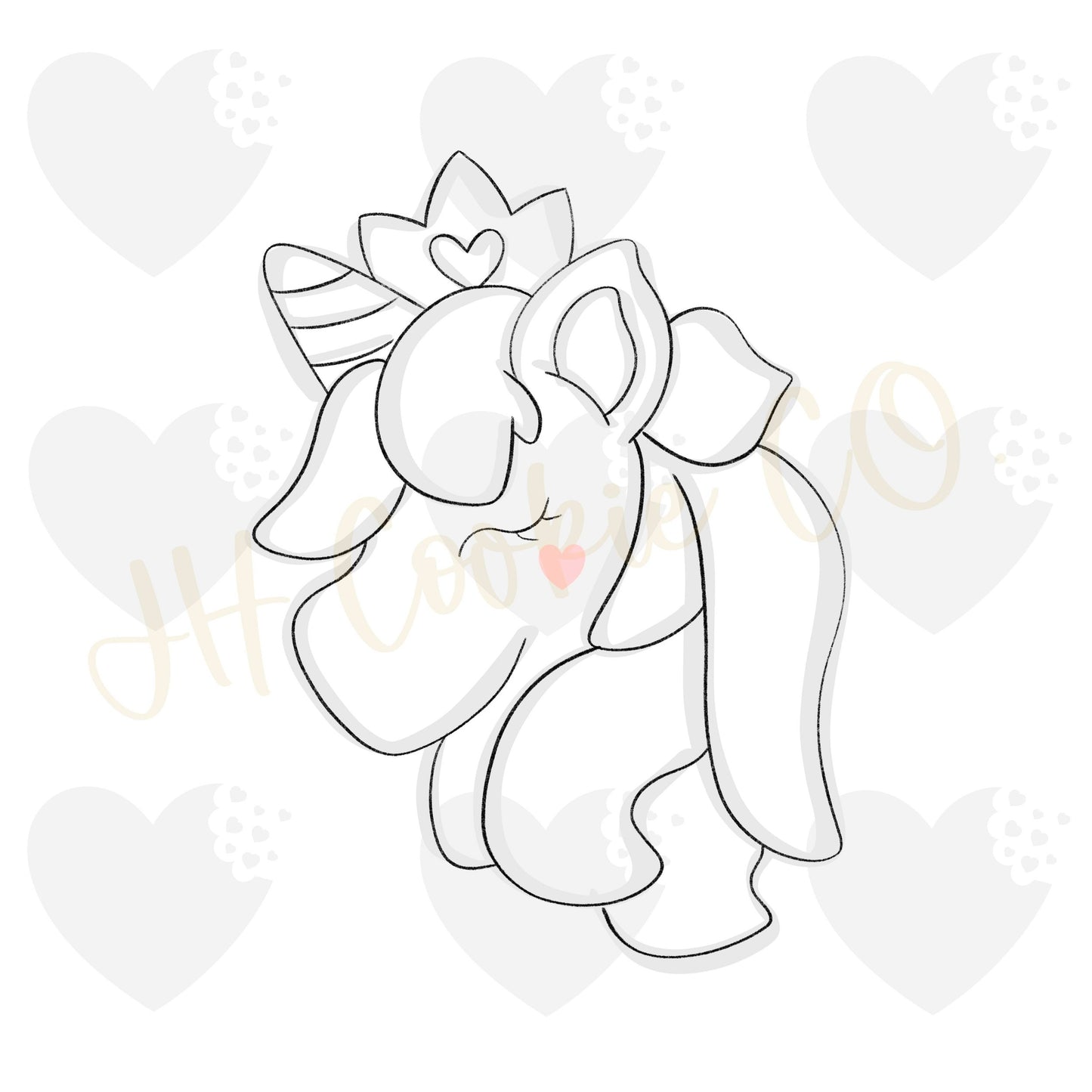 Crown Unicorn - Cookie Cutter
