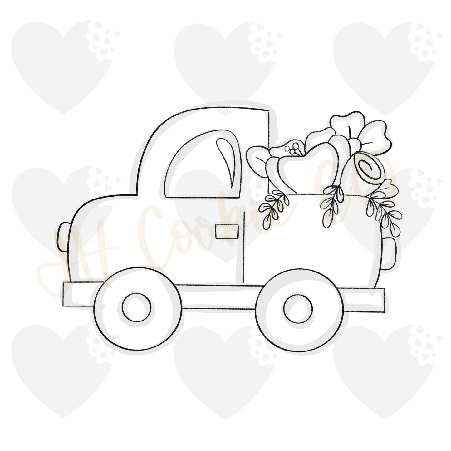 Floral Truck - Cookie Cutter