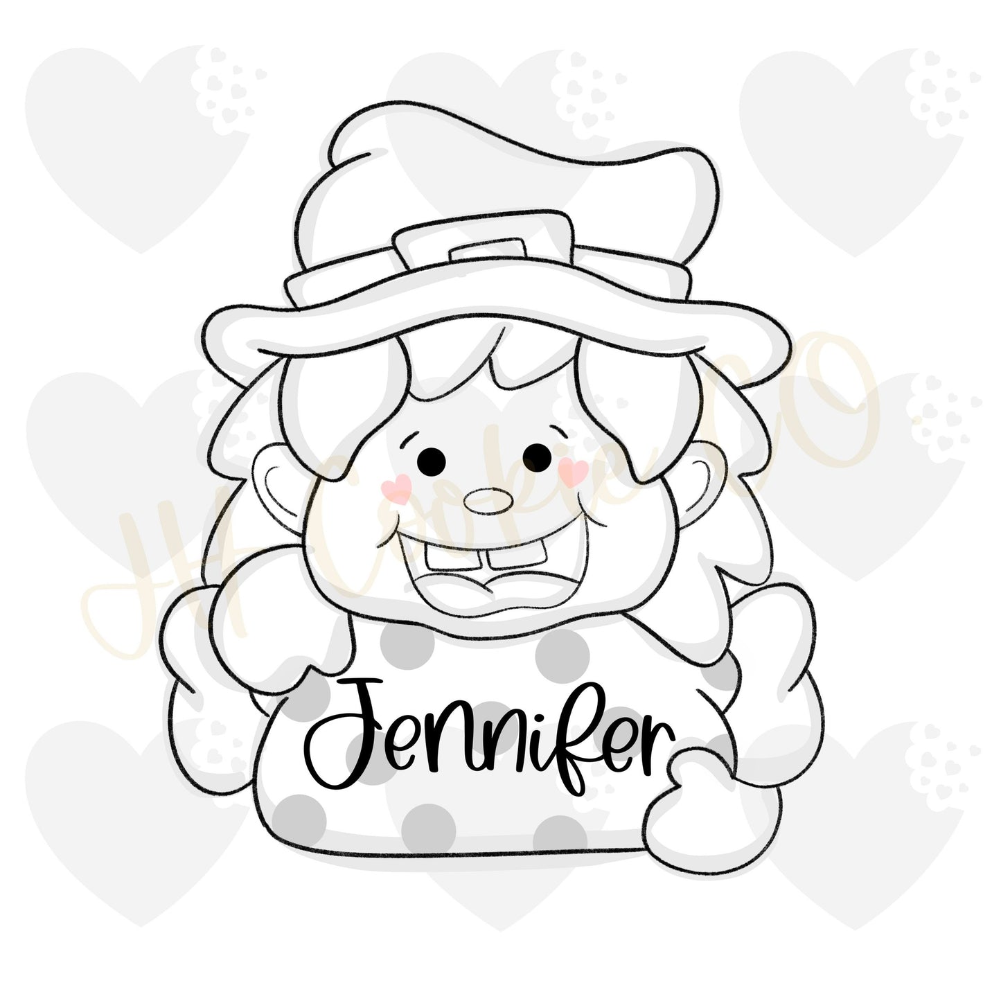 Witch Kid Candy Plaque - Cookie Cutter