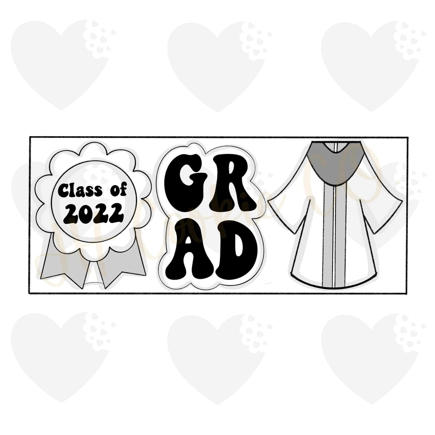 Groovy Grad 3 piece - Cookie Cutter