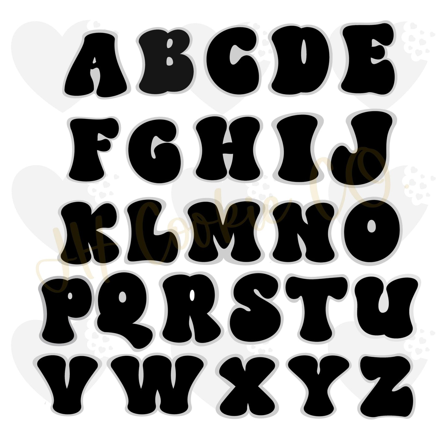 Groovy Alphabet Set - Cookie Cutters