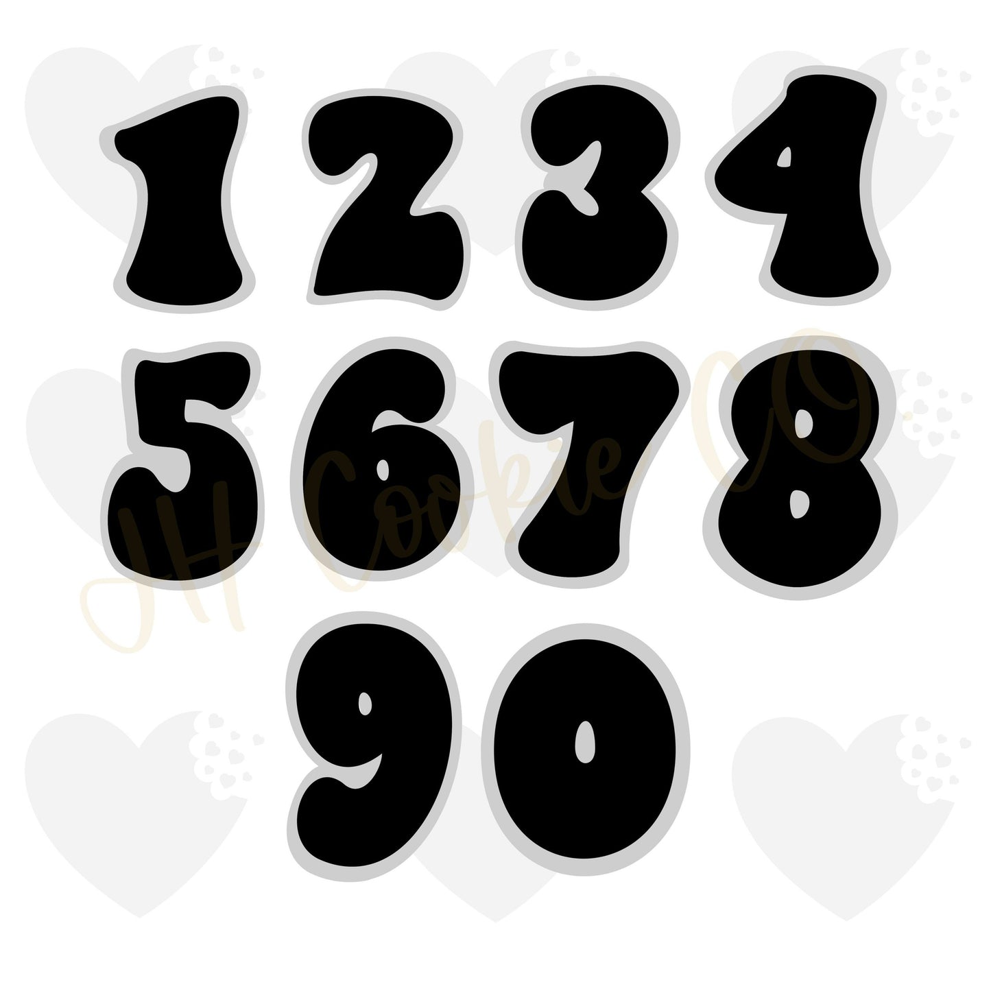 Groovy Number Set - Cookie Cutters