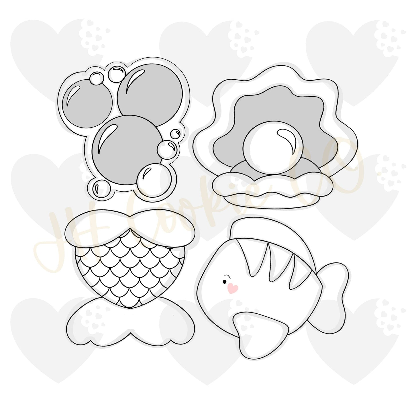 Mermaid 3 Minis - Cookie Cutters