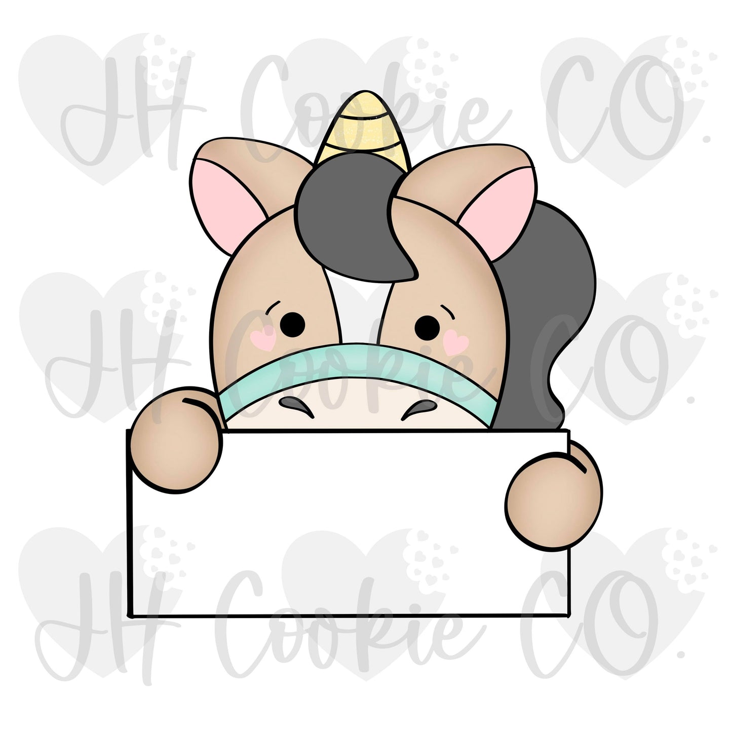 Unicorn Name Plaque (2022) - Cookie Cutter
