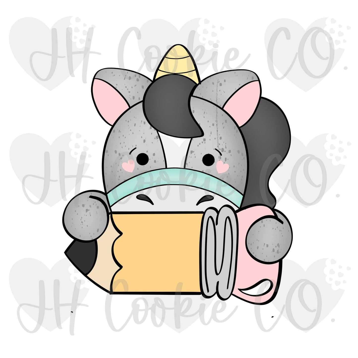 Unicorn Pencil Plaque (2022) - Cookie Cutter