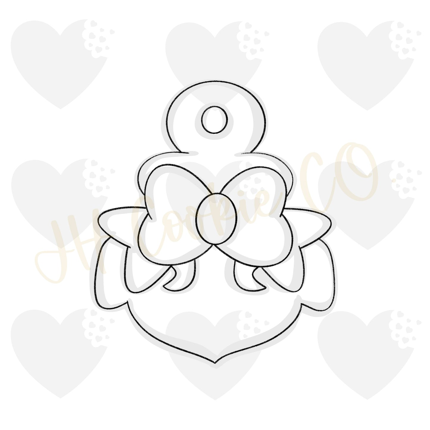 Girly Anchor - Cookie Cutter