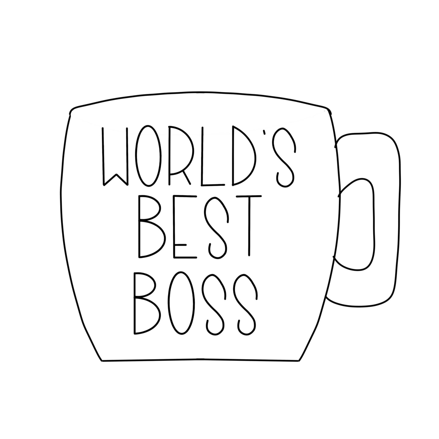 Best Boss Mug cookie cutter