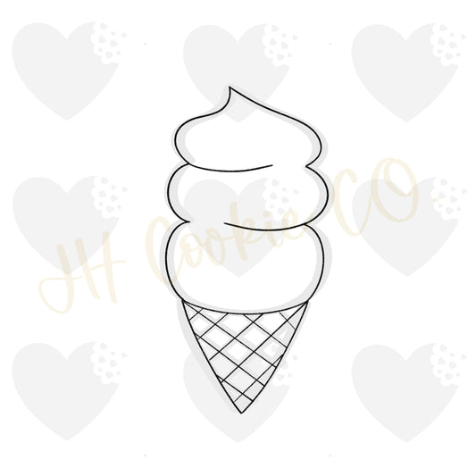 Swirl Ice Cream/ Gnome/ Cotton Candy - Cookie Cutter