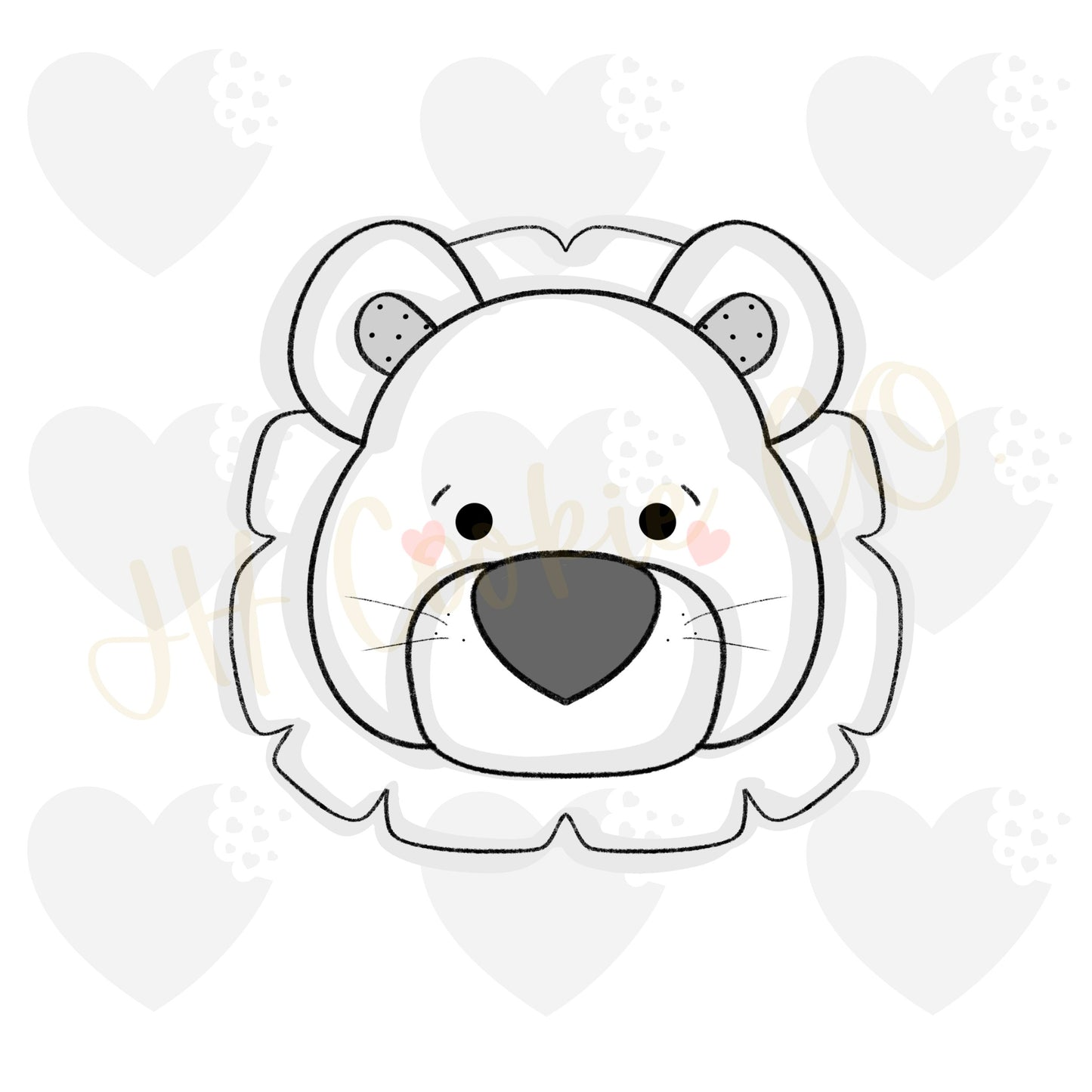 Lion Face 2022 - Cookie Cutter