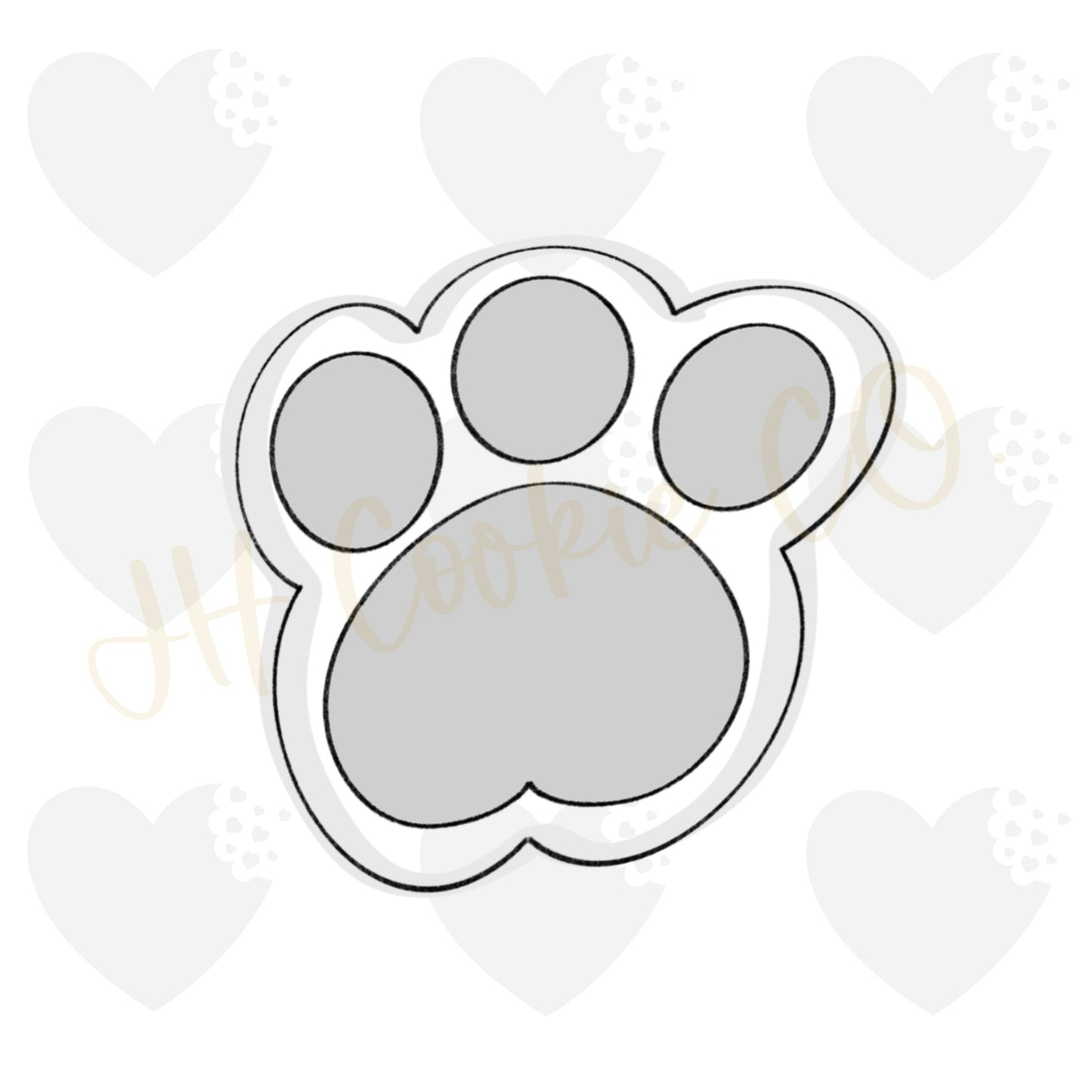 Chubby Wonky Bunny Paw 22 - Cookie Cutter