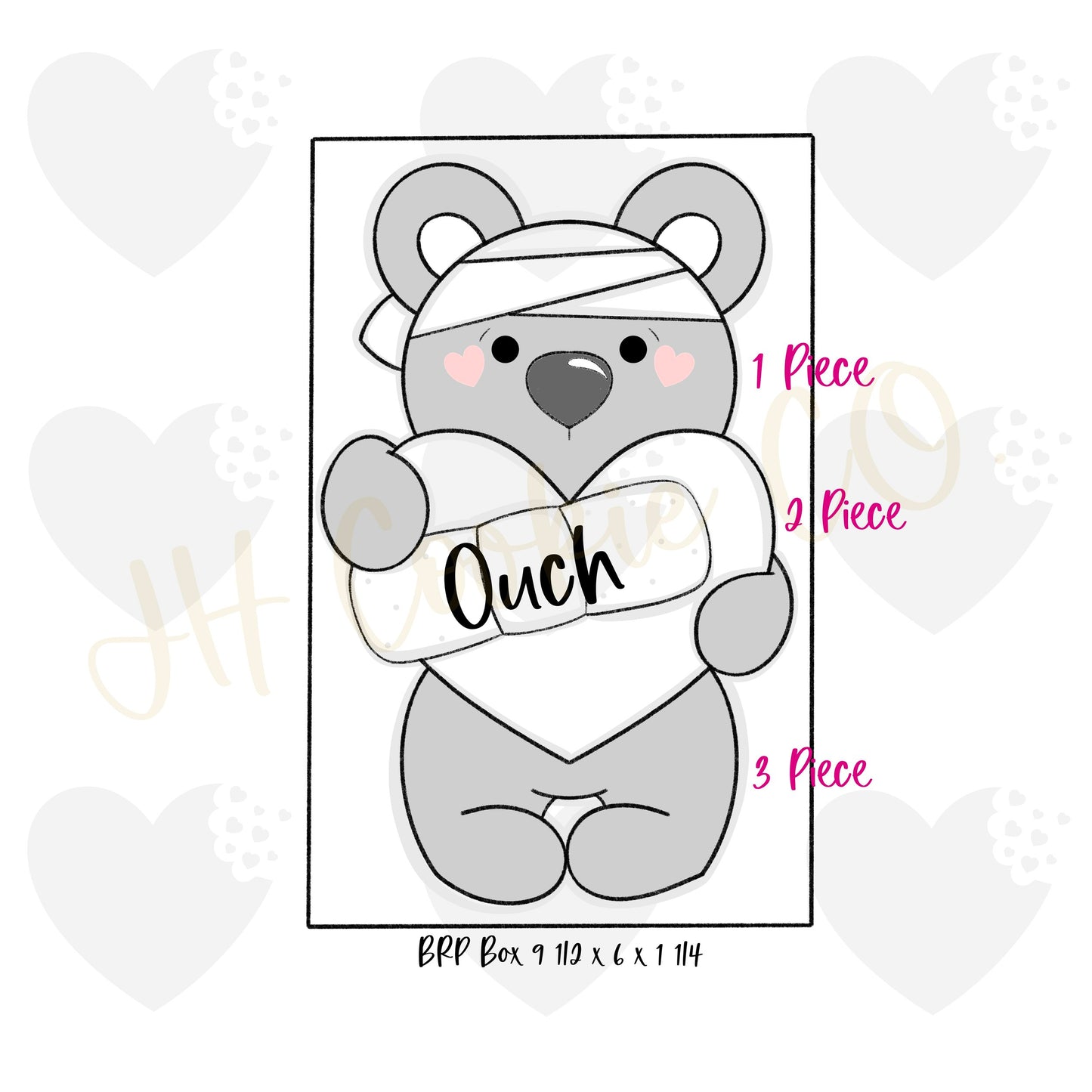 Get Well Soon Bear (3 pieces) - Cookie Cutters