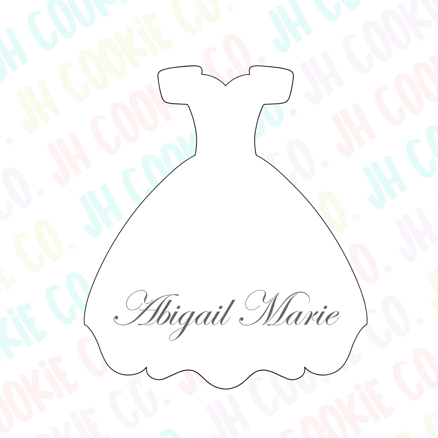 Abigail Marie Wedding Dress Cookie Cutter