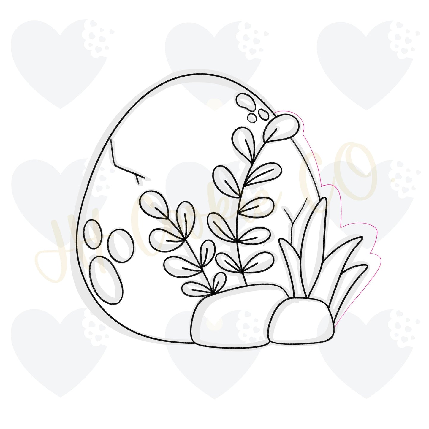 Greenery Dinosaur Egg - Cookie Cutter