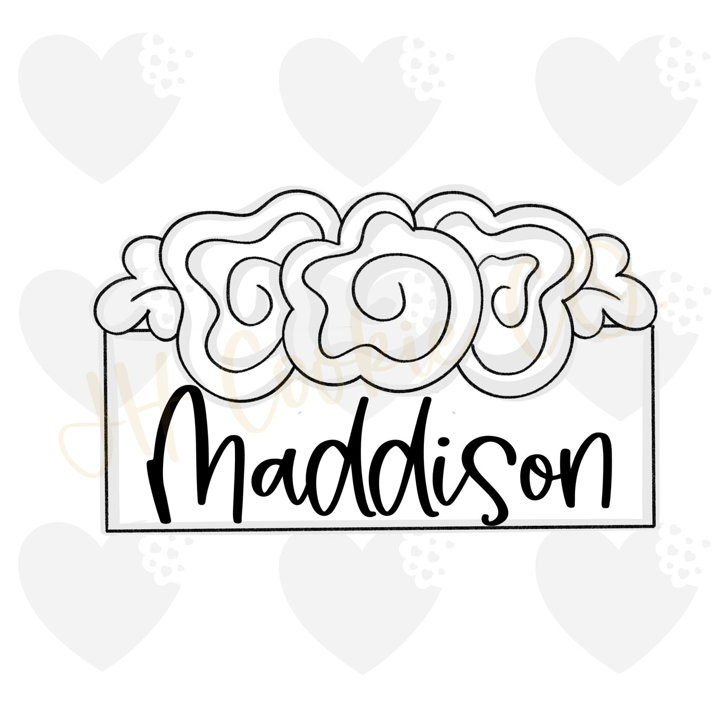 Floral Plaque - Cookie Cutter