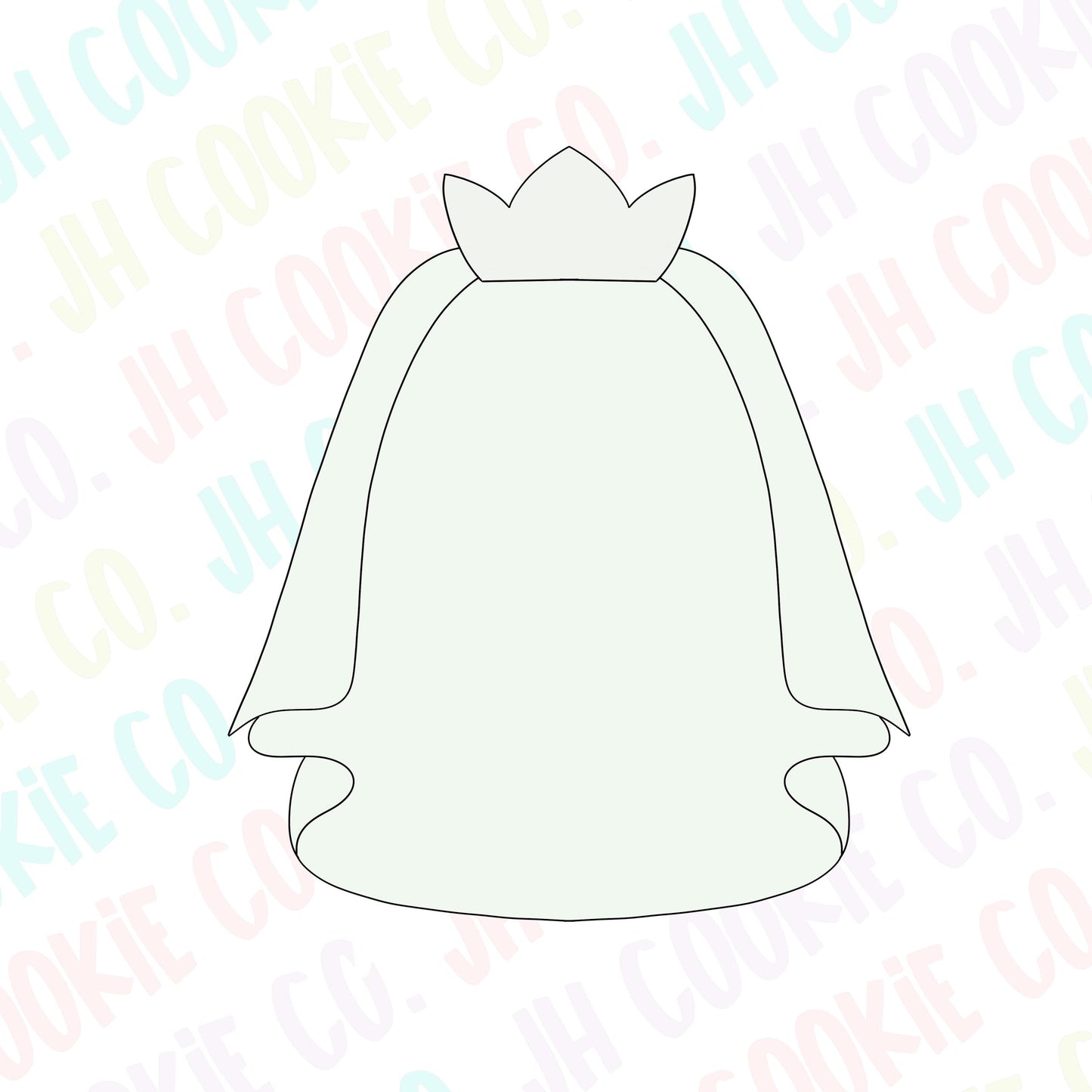 Crown Wedding Veil Cookie Cutter (Copy)
