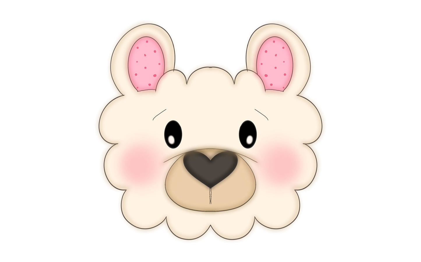 ellie llama face cookie cutter