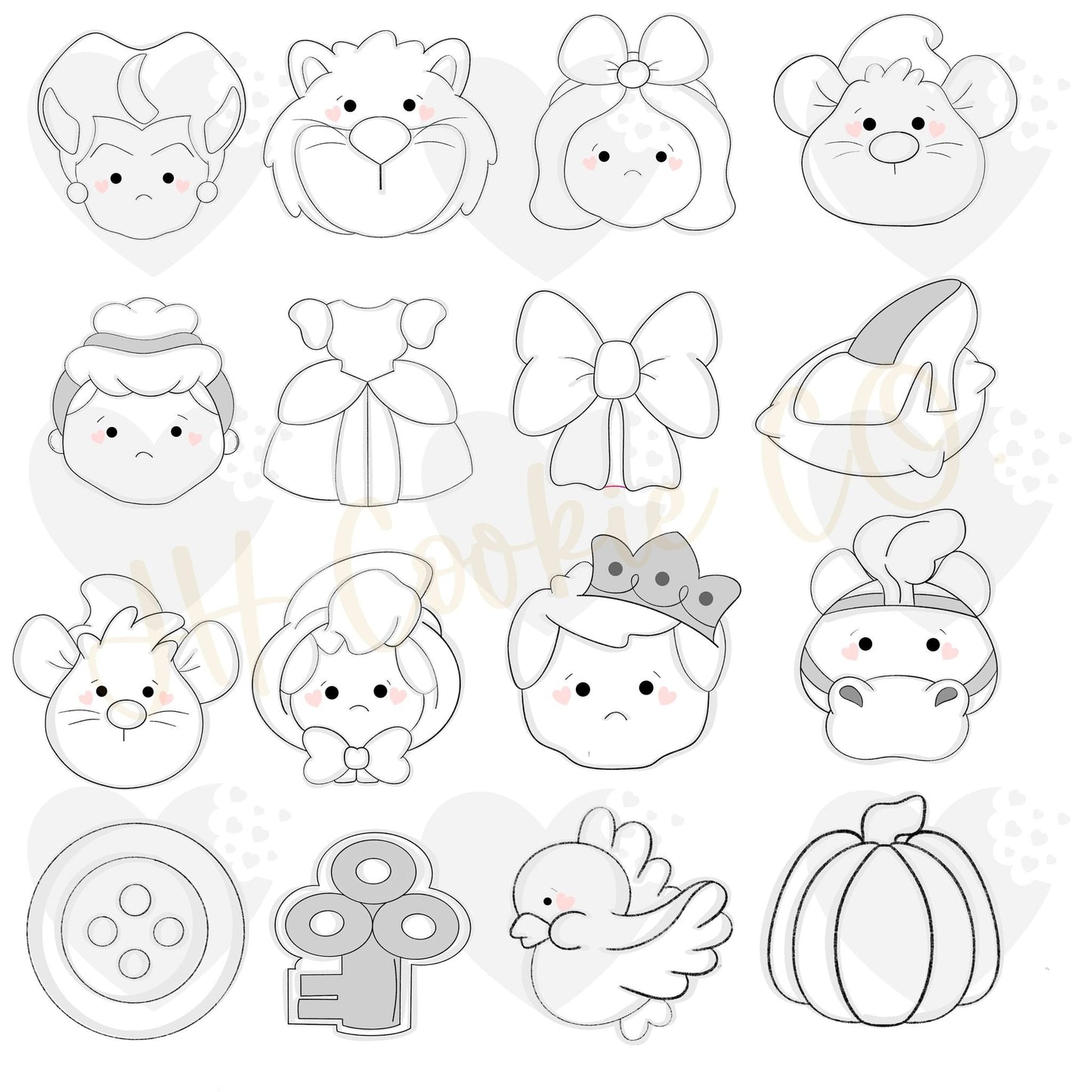 16 Piece Princess #1 Minis - Cookie Cutter