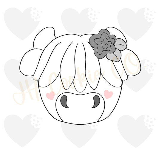 Floral Bison - Cookie Cutter