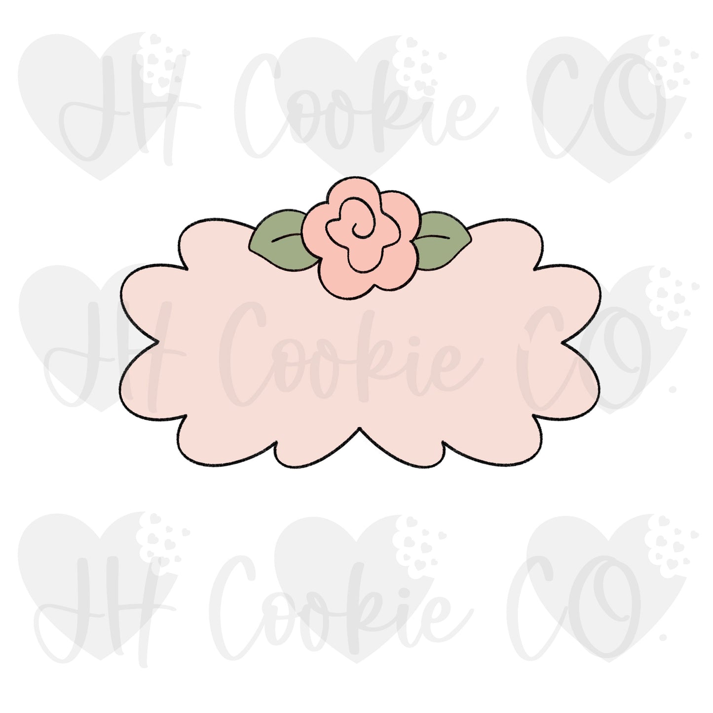 Floral Town Meeting Plaque - Cookie Cutter