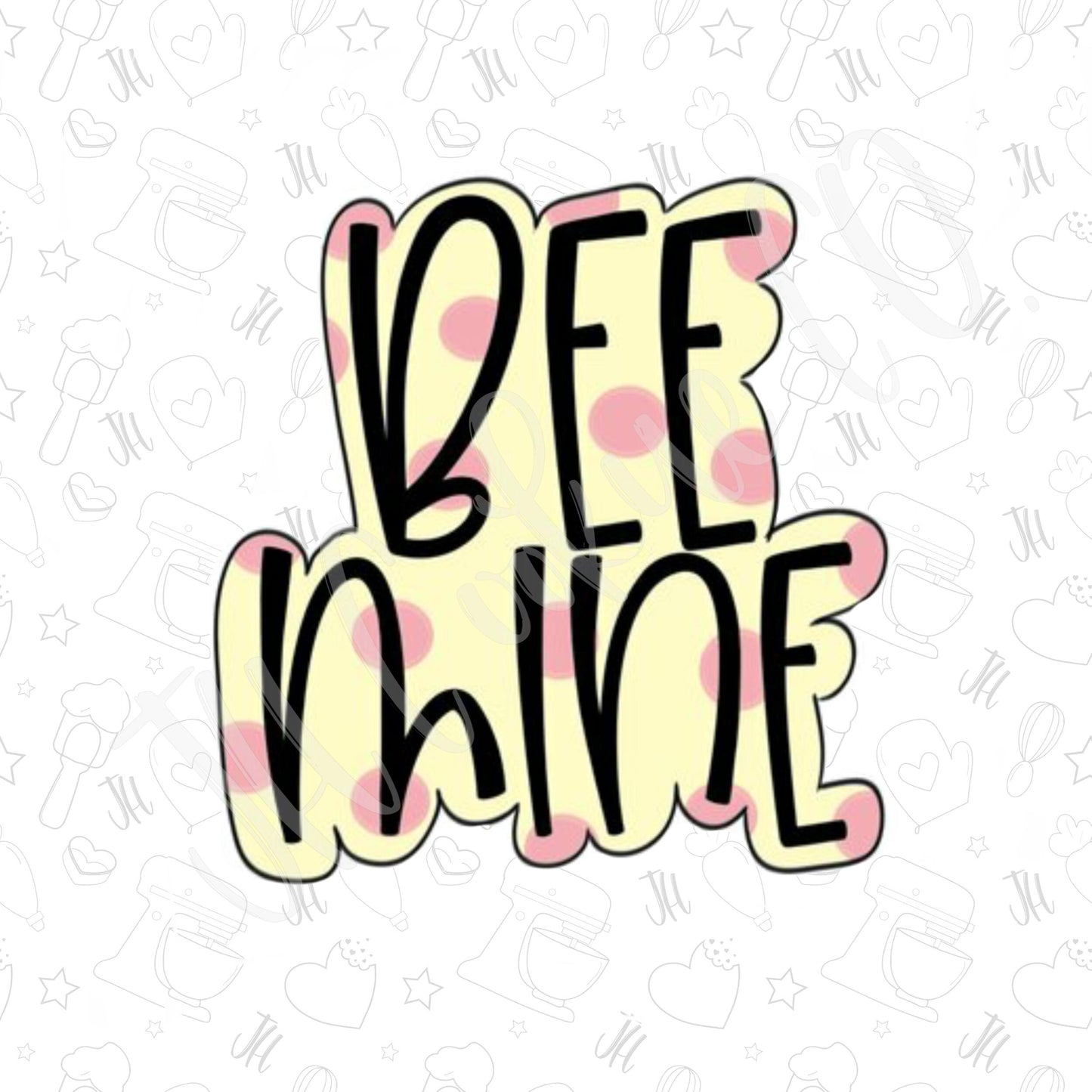 bee mine plaque cookie cutter