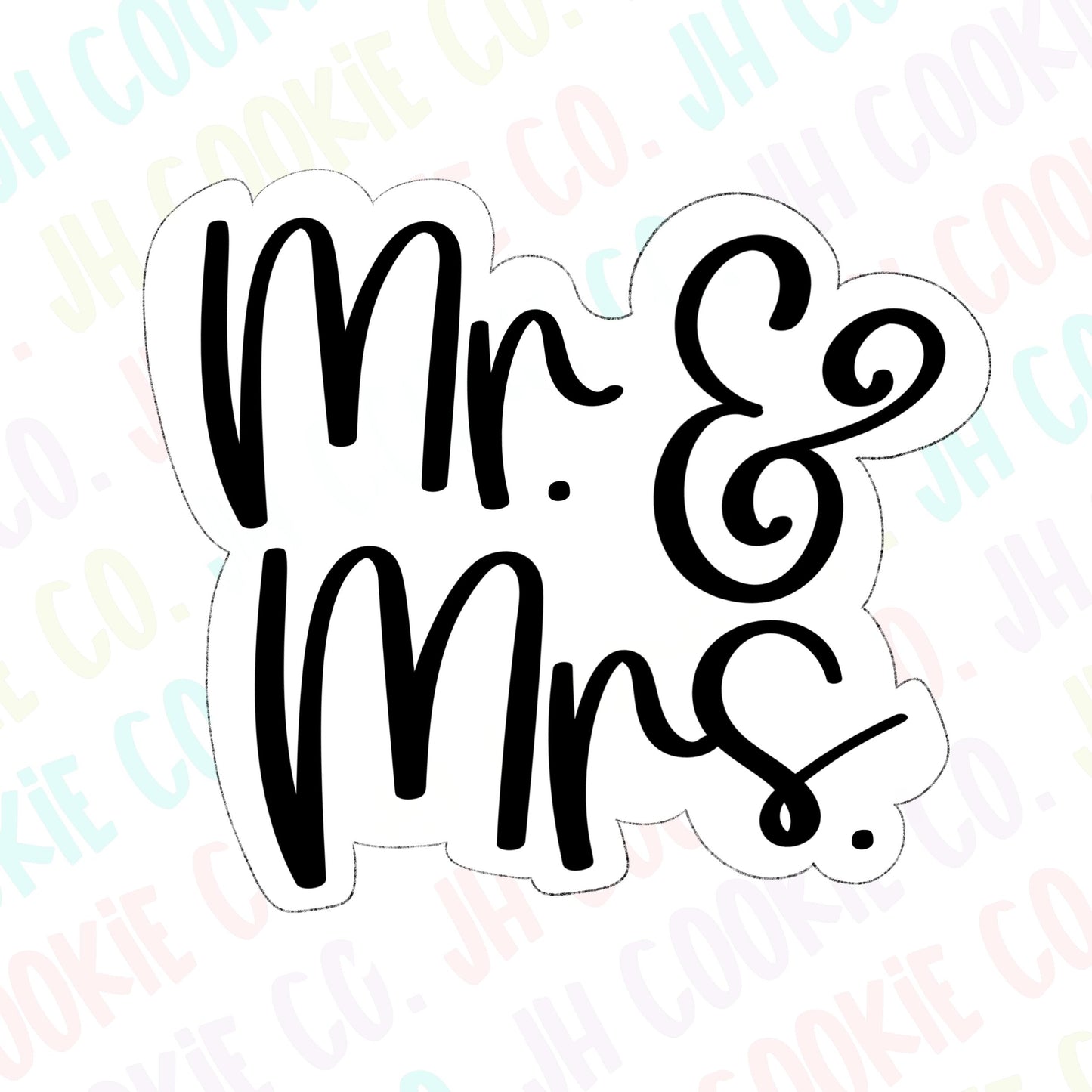 Mr. & Mrs. Plaque Cookie Cutter