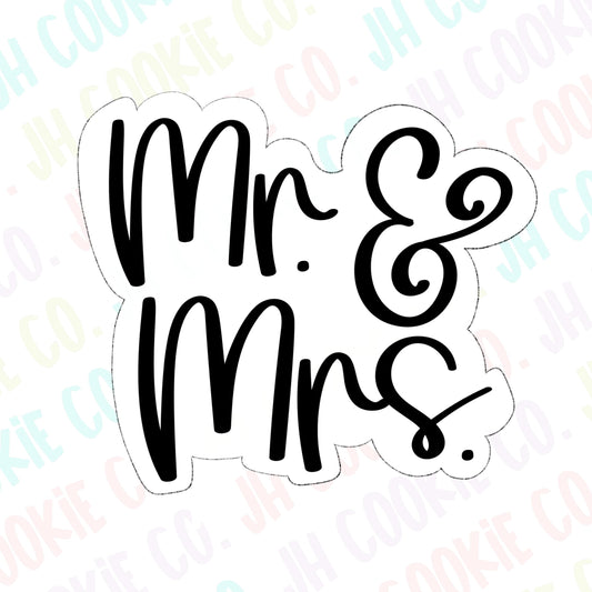 Mr. &amp; Mrs. Plaque Cookie Cutter