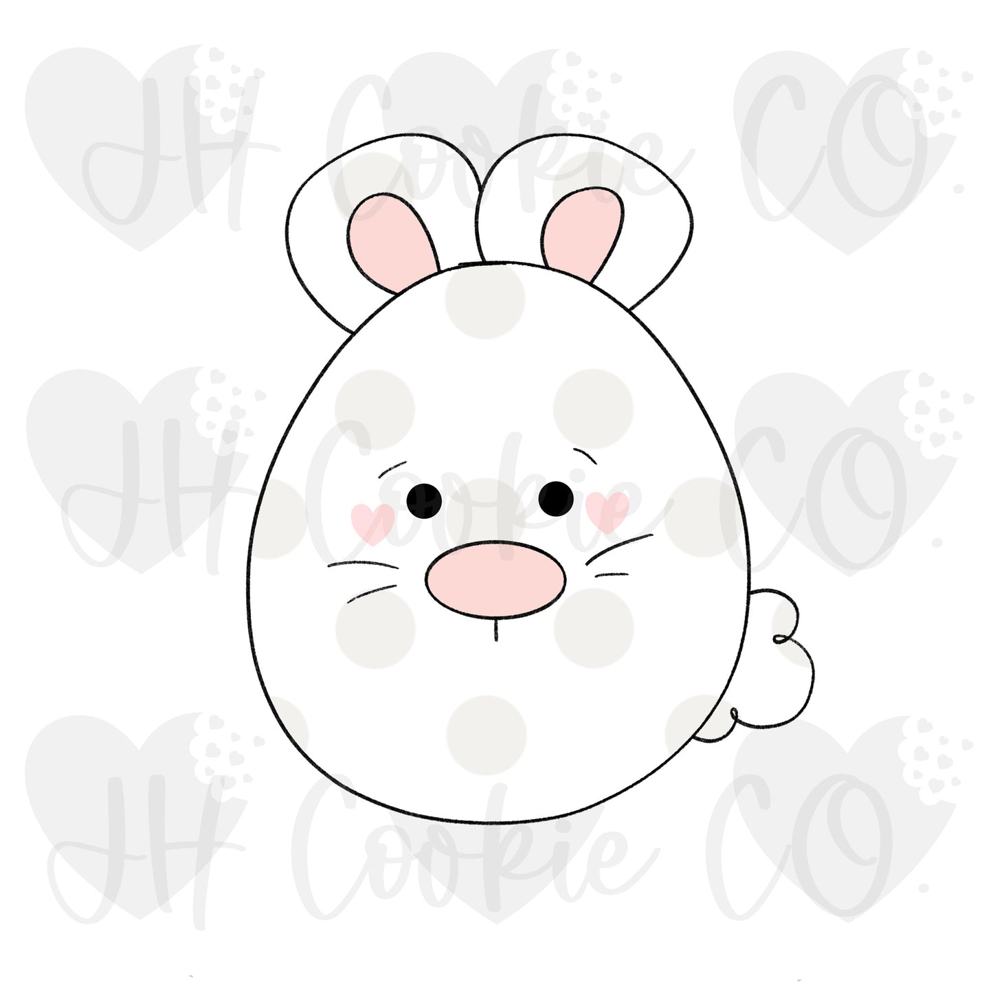 Bunny Easter Egg - Cookie Cutter