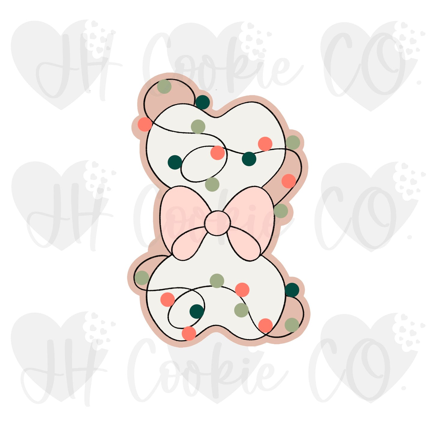 Festive Dog Bone - Cookie Cutter