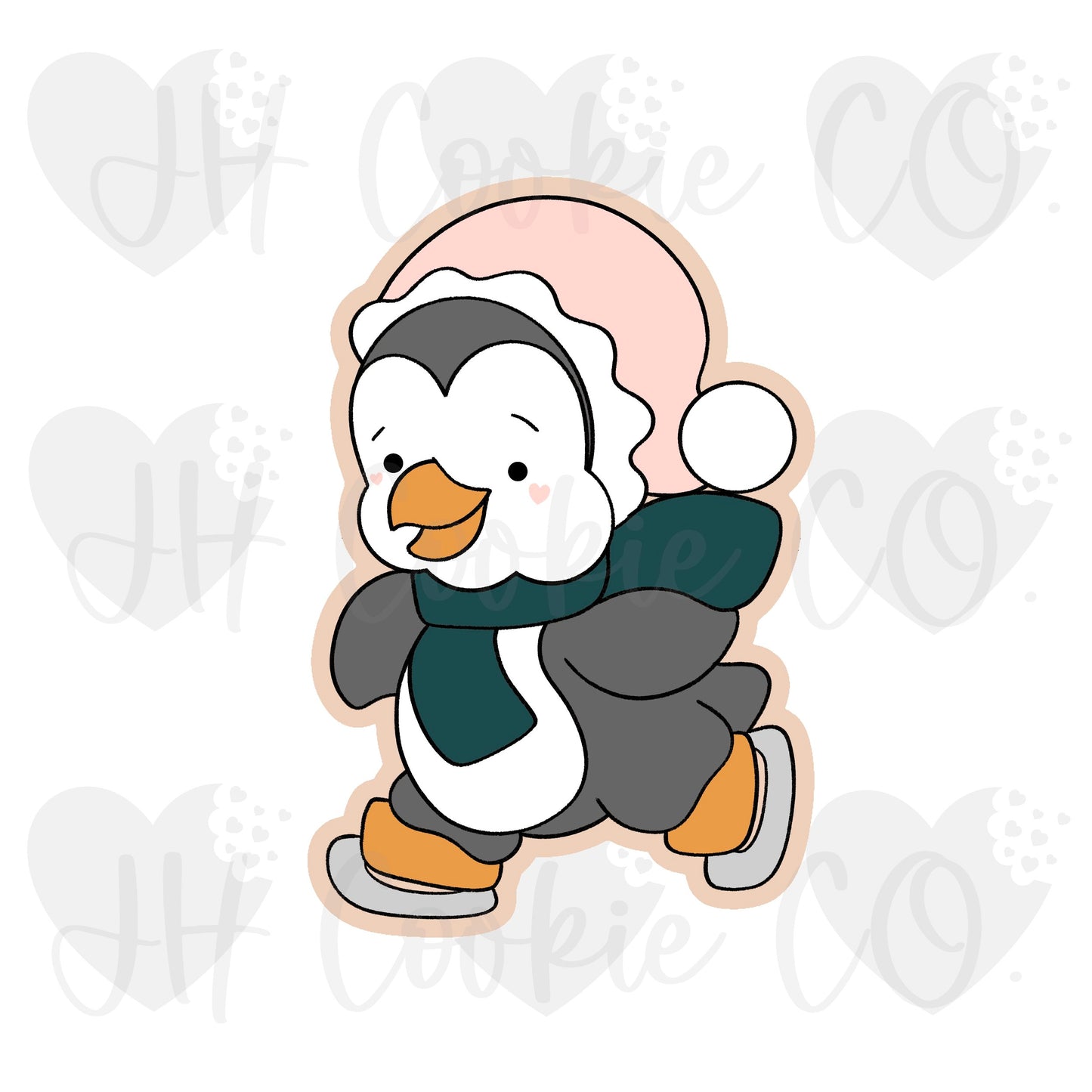 Ice Skating Penguin - Cookie Cutter
