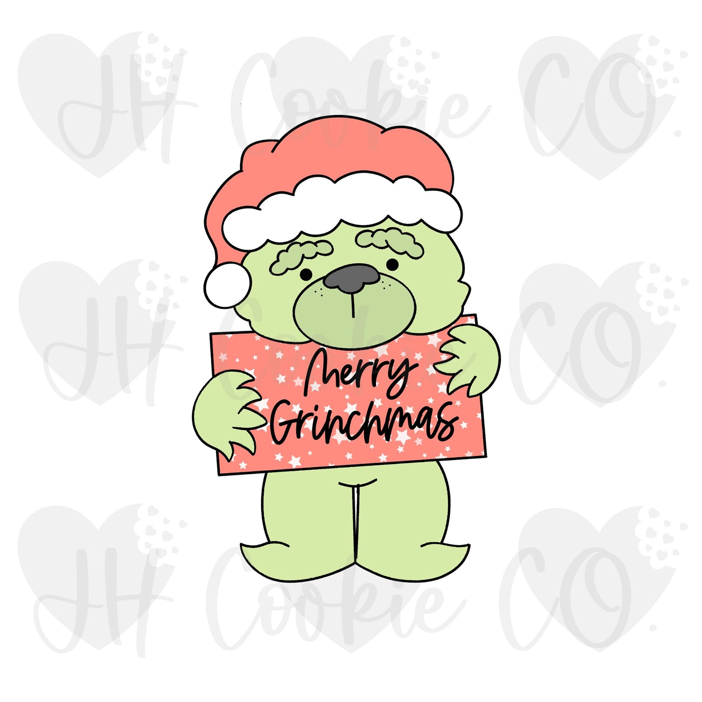 Grinchy Bear 1 Piece - Cookie Cutter