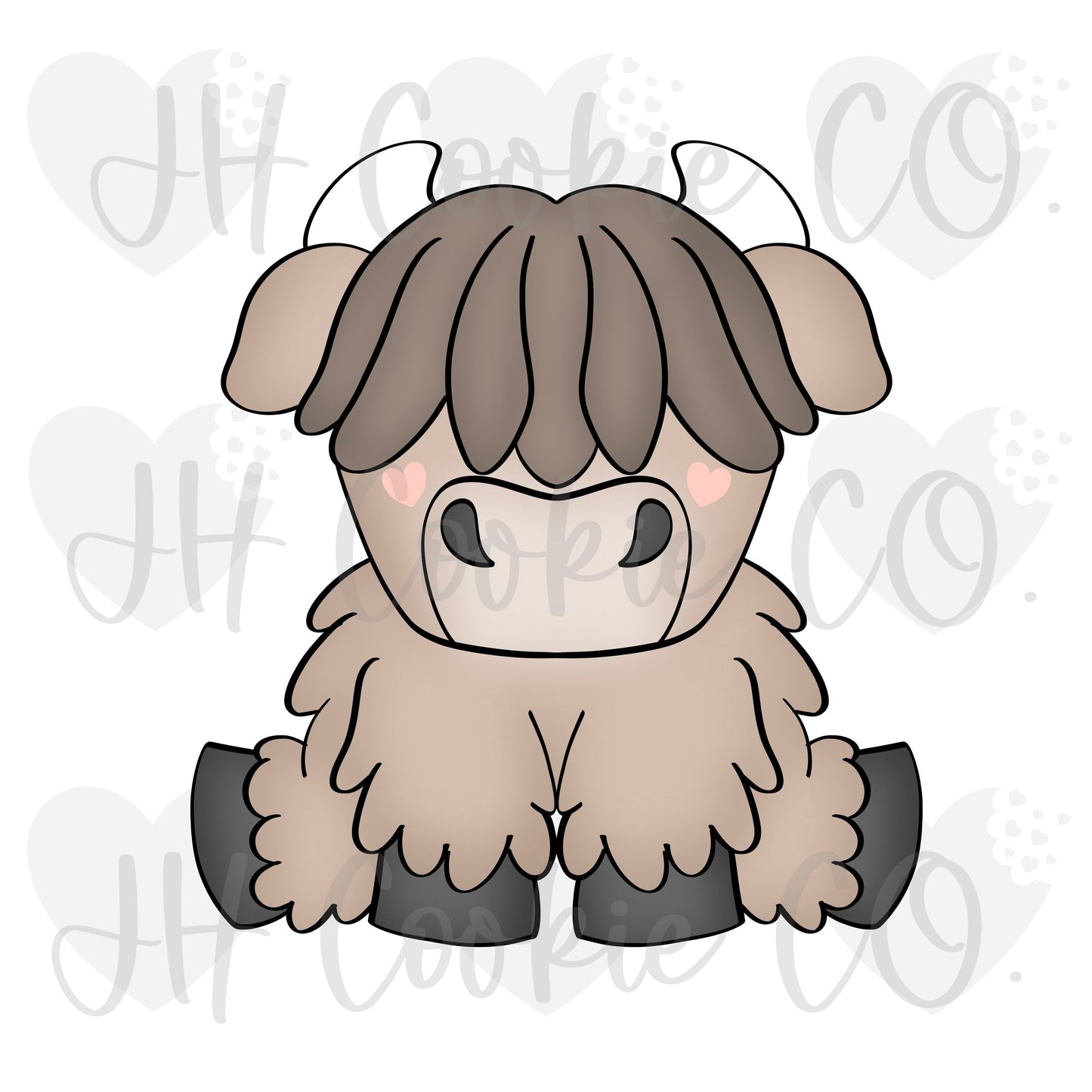 Boho Sitting OX - cookie cutter