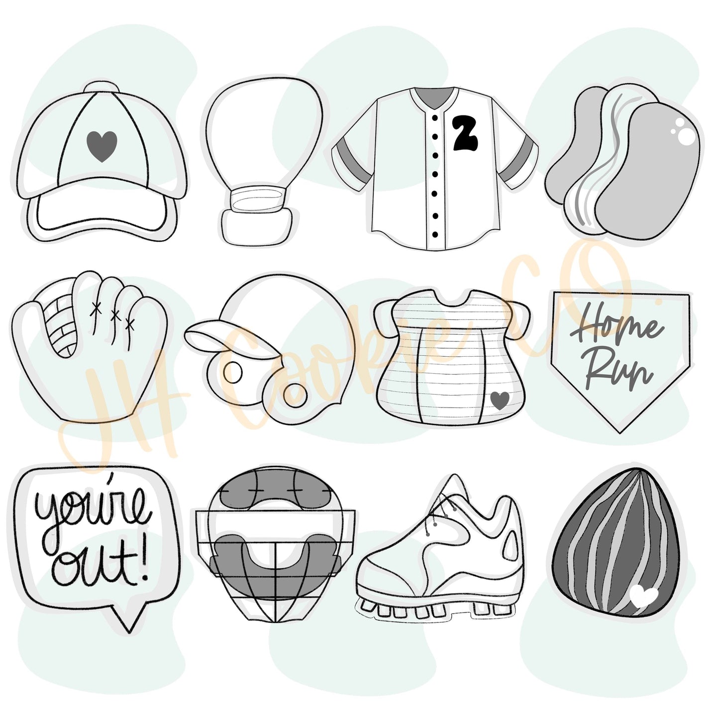 Baseball Collection Digital ONLY- Cookie Cutter