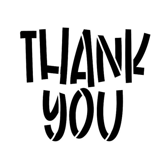 "Thank you" plaque Stencil