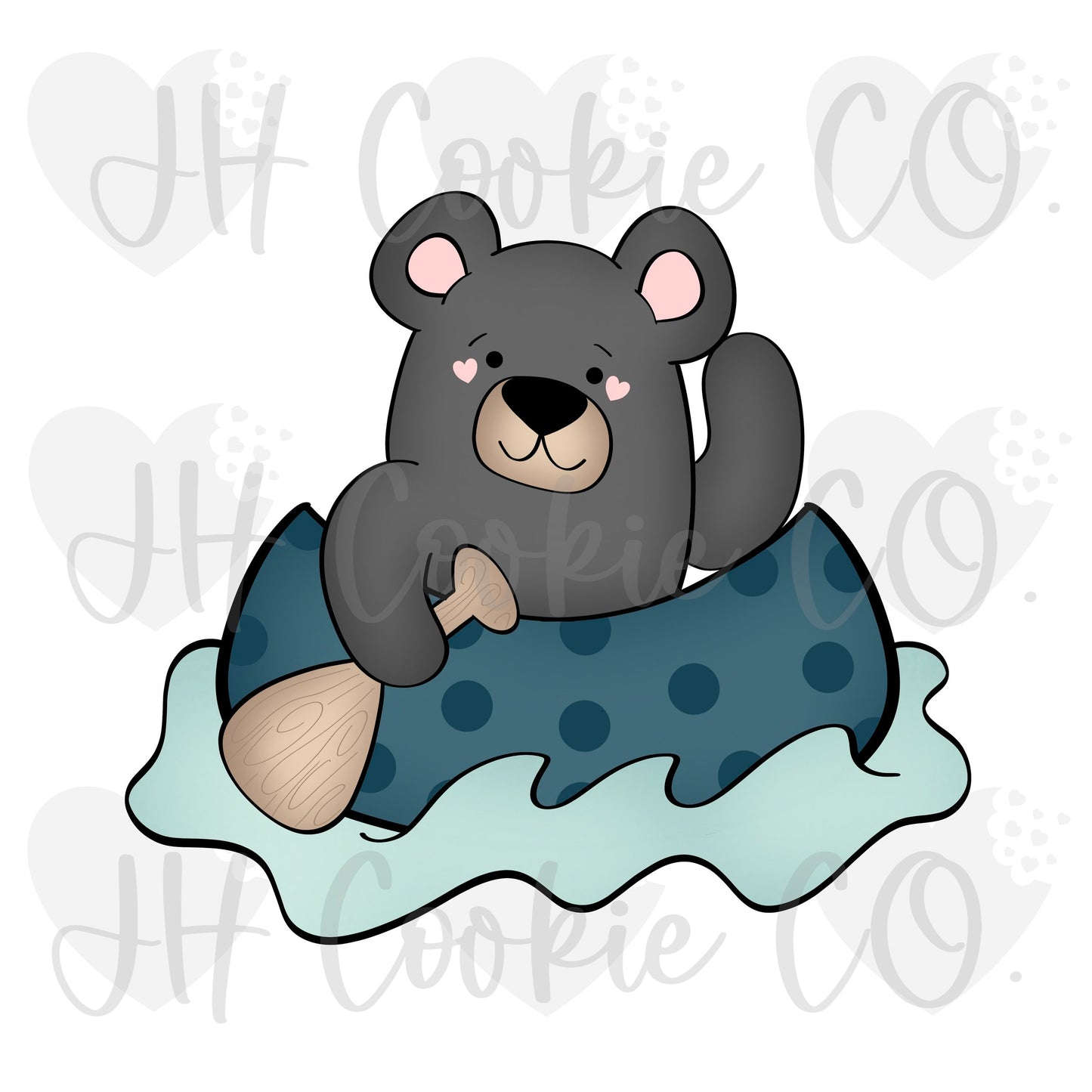 Canoeing Bear - Cookie Cutter