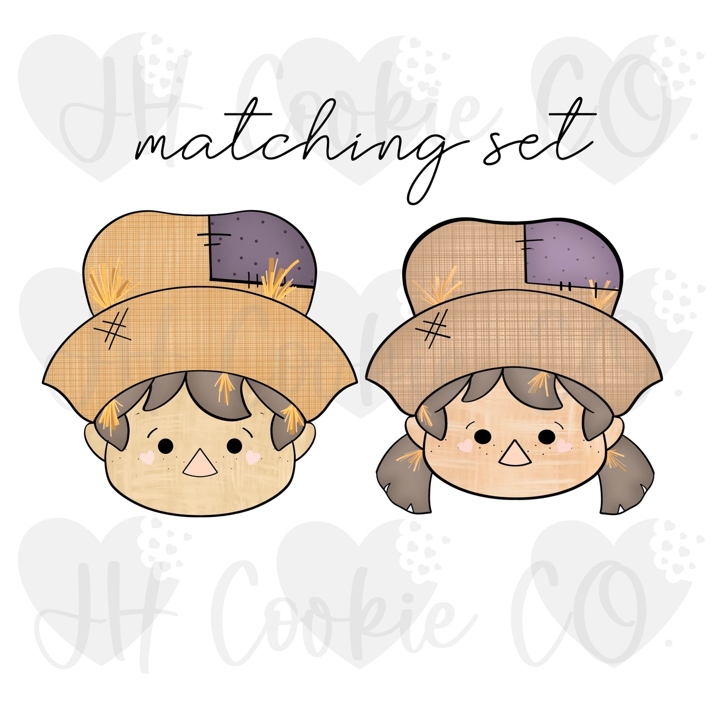 Scarecrow Boy & Girl Faces (2022) - Cookie Cutter