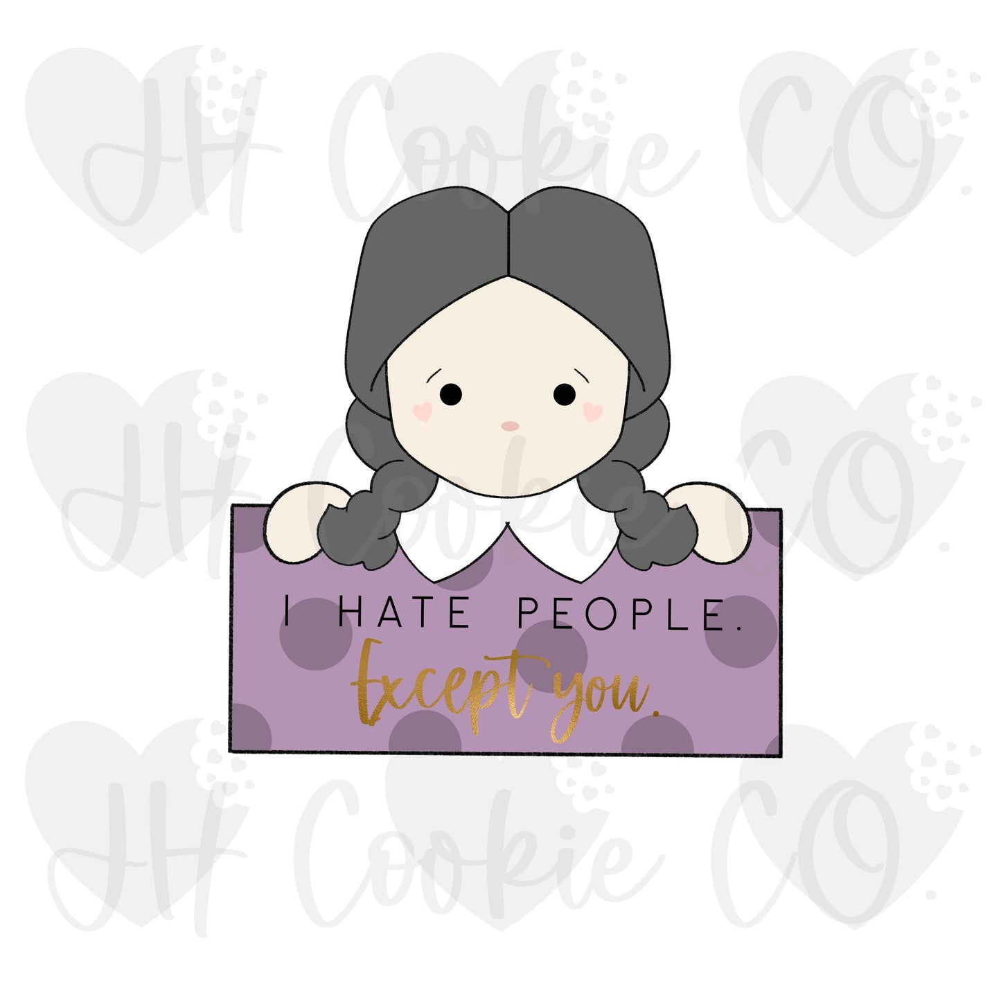 Wednesday Plaque - Cookie Cutter