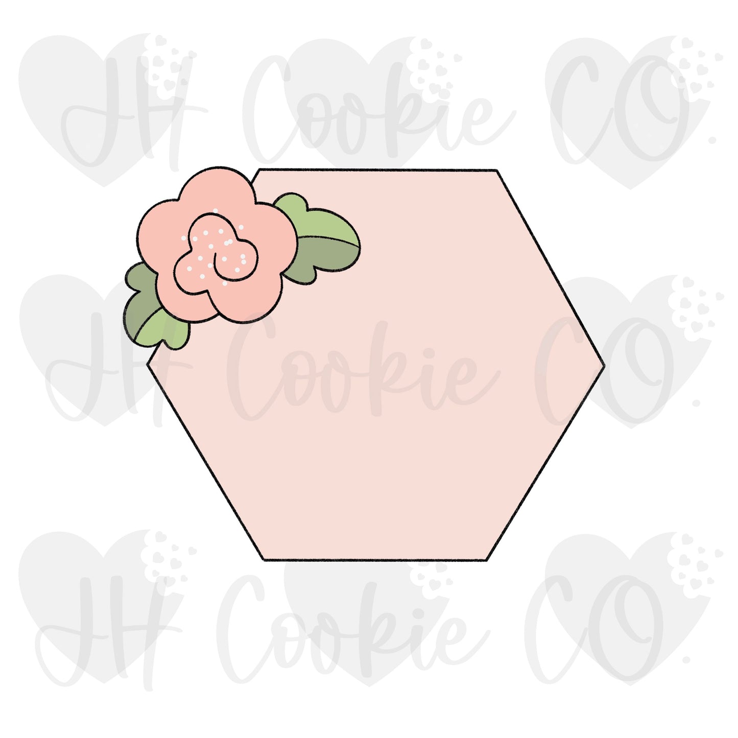 Floral Hex - Cookie Cutter