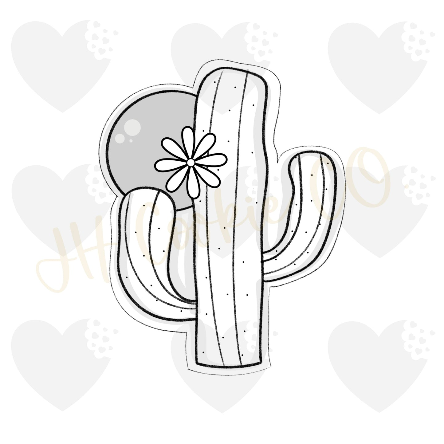 Sunset Cactus - Cookie Cutter