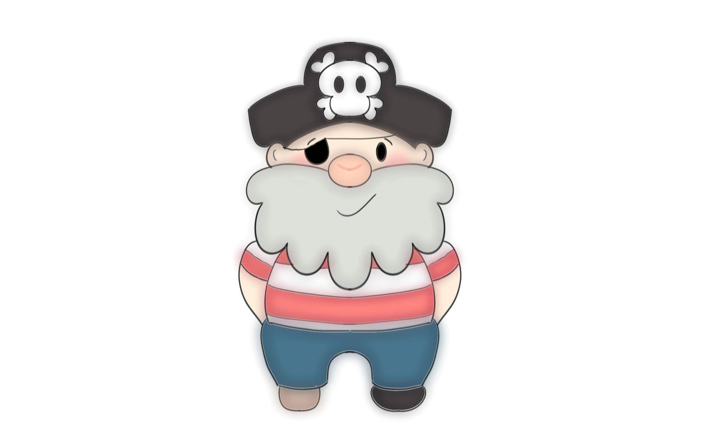 bearded pirate cookie cutter