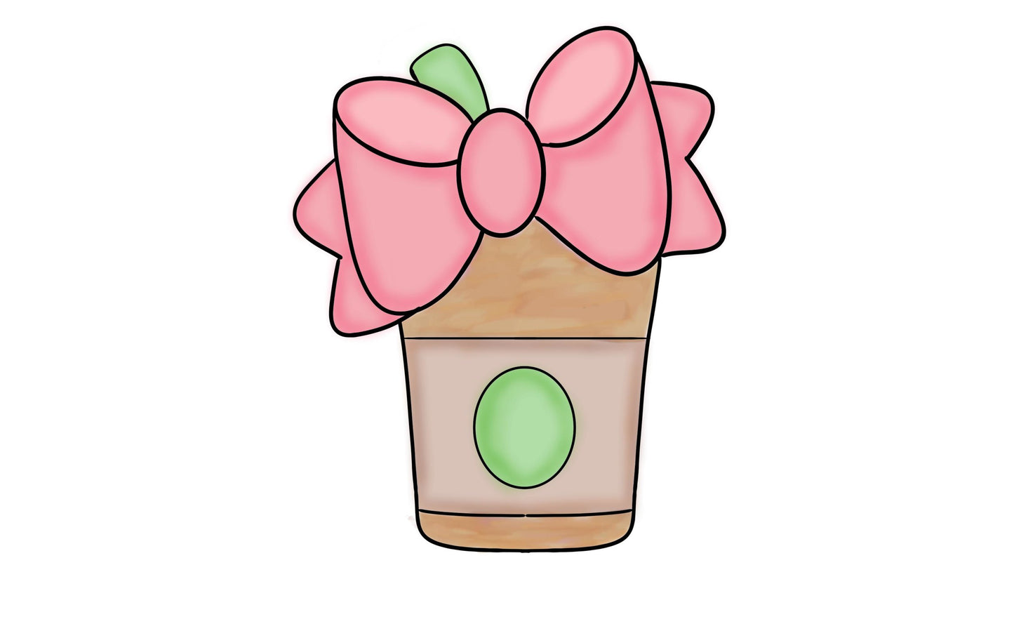 girly frappe cookie cutter