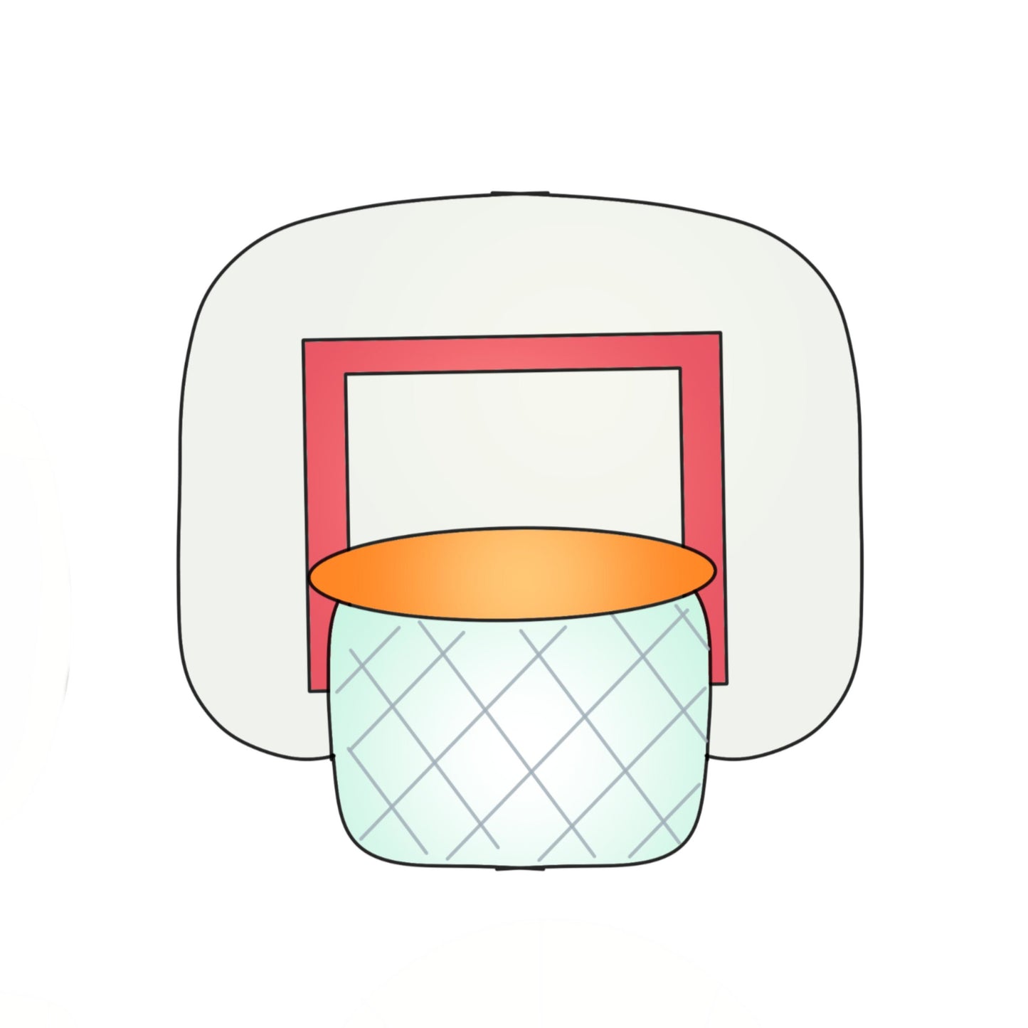 chubby basketball hoop cookie cutter