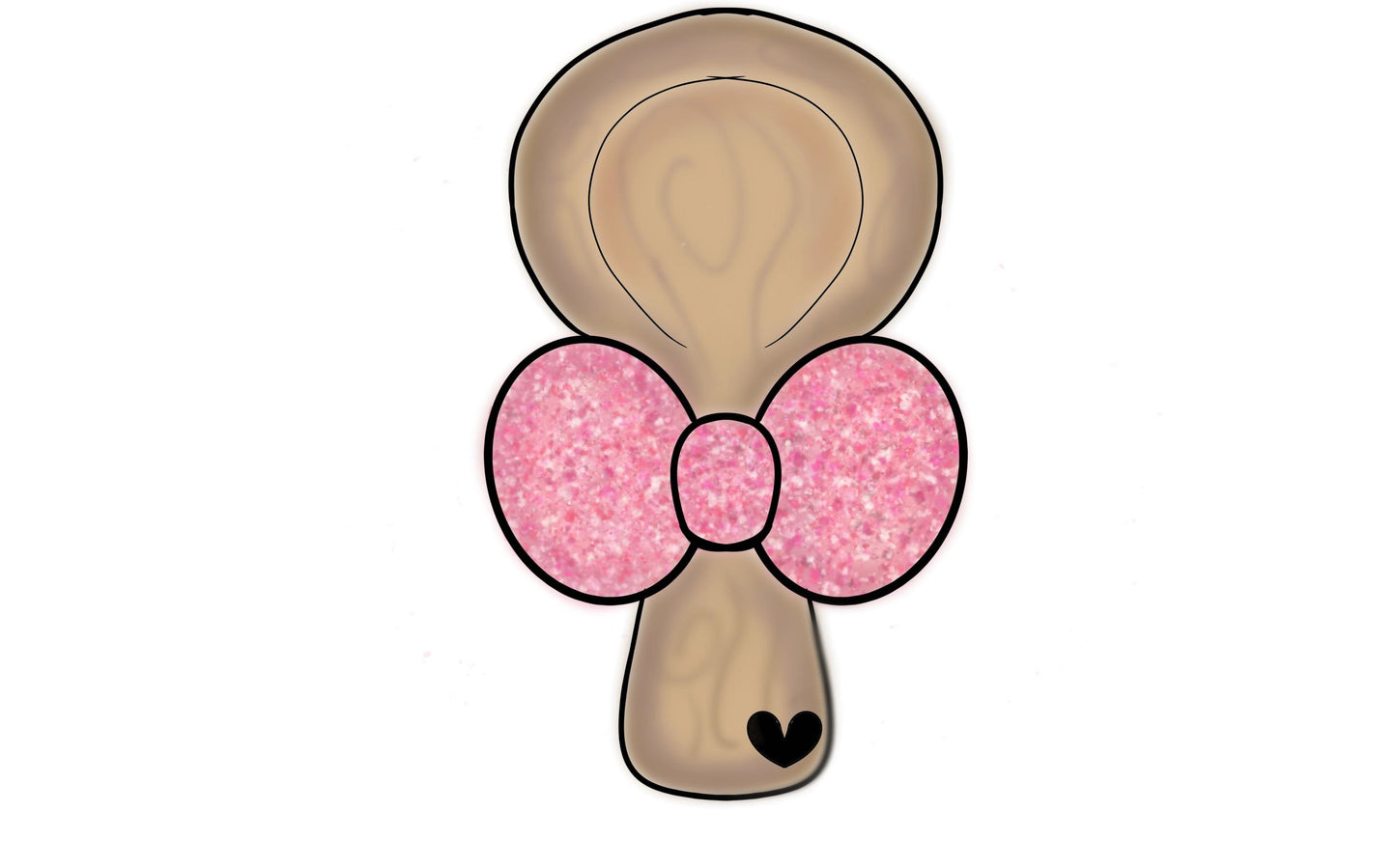 wooden spoon with bow cookie cutter