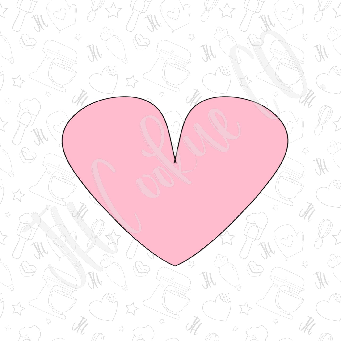 Chubby Valentine Heart cookie cutter